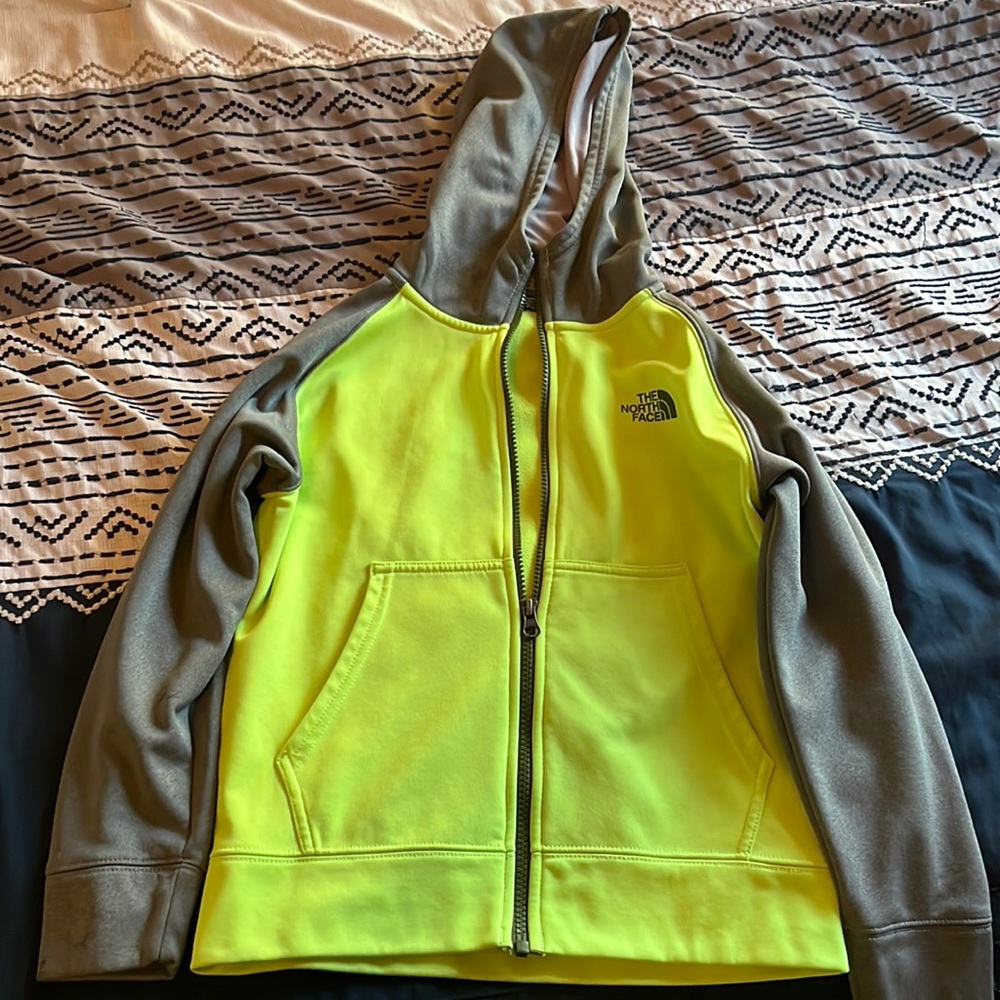The North Face zip up boys sweatshirt